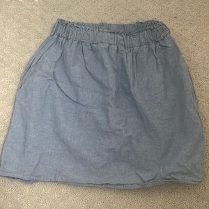 Blue pencil skirt